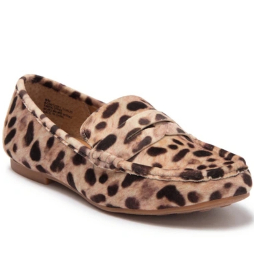 BØC Jami Loafer in Natural Leopard, Size 8